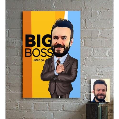 Personalized Mr Big Boss Cartoon Wooden Table-3