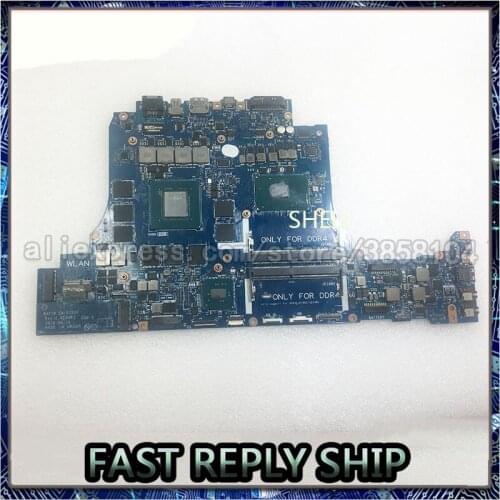 SHELI Laptop Motherboard FOR DELL Alienware 15 R3 17 R4 Laptop Motherboard I7-6700HQ 0KPYXX CN-0KPYXX LA-D751P notebook pc test