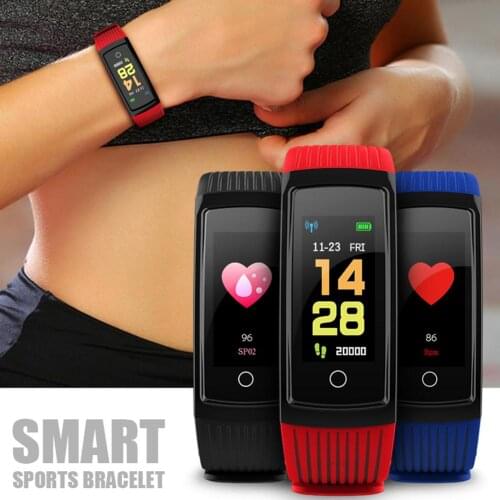 0.96inch Color Screen Smart Heart Rate Bracelet Step Counting Exercise Reminder IP67 Sleep Real-time Heart Rate Pressure Blood