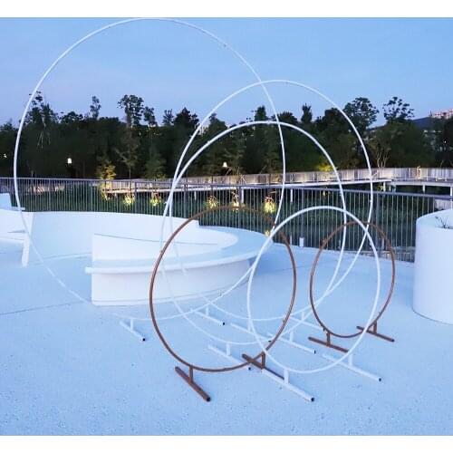 Wedding Round Arch Bracket Props Round Hoop Iron Arch Party Home Birthday Background Decoration Metal Flower Balloon Frame