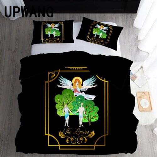 UPWANG 3D Bedding Set Magic Tarot Printed Duvet/Quilt Cover Set Bedcloth with Pillowcase Bed Set Home Textiles