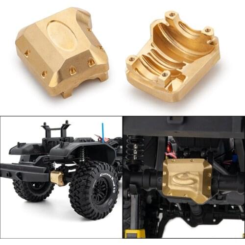 YEAHRUN 1/2 Pcs Brass Counterweight Diff Cover For 1/10 Traxxas TRX-4 RC Cars Portal Axle Balance Weight Portal Drive