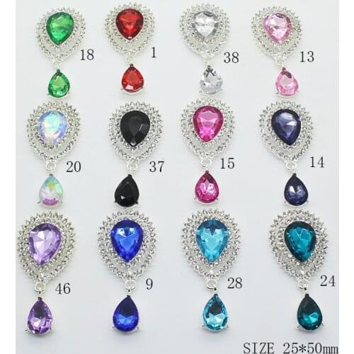 ZMASEY New Fashion Alloy Buttons Pendant 25*50mm 5Pcs/Lot Sewing Wedding Holiday Party Decor Metal Button Handwork Accessories