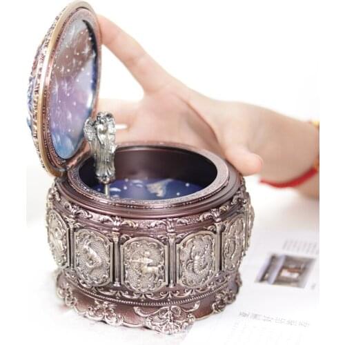 12 Constellations Music Box Rotating Goddess Baby Music Box NewTwinkling LED Light Christmas Birthday Gift Castle In the Sky 449