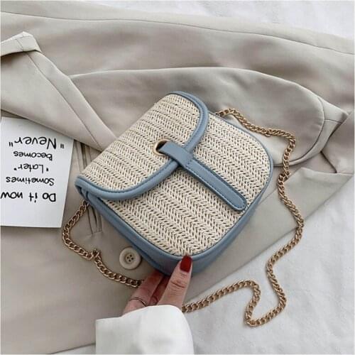2020 New Fashion Chain Straw Crossbody Bags For Women Female Designer Luxury Handbags Sac Femme High Quality Shoulder Bag