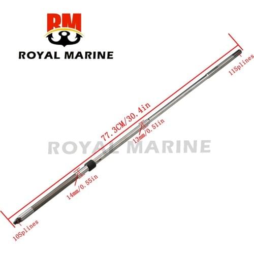 6B4-45501-10 Driver Shaft Long For Yamaha 9.9HP 15HP 2 stroke 15D Outboard Engine, Boat Motor Aftermarket Parts 6B4-45501