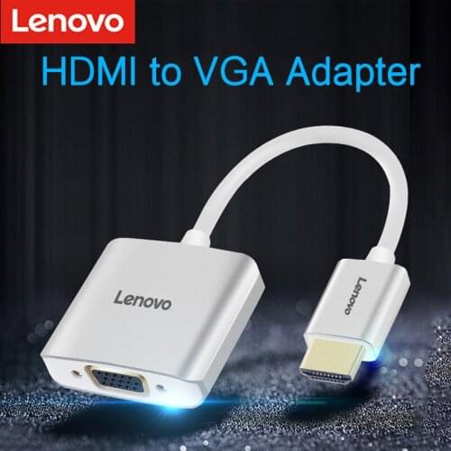 Lenovo HDMI TO VGA Adapter HDMI Cable 1080P Digital TO Analog Audio Converter Male To Famale For PC Laptop TV Box Projector