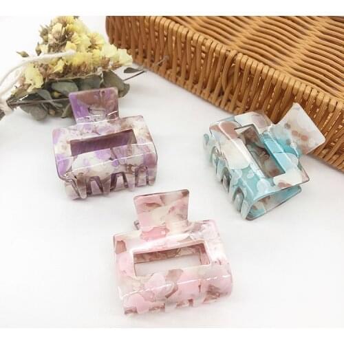 Acrylic Gripping Clip Korean Version Of Summer Hollow Clip Back Head Hair Claws Womens Geometric Hairpin ozdoby do wlosow