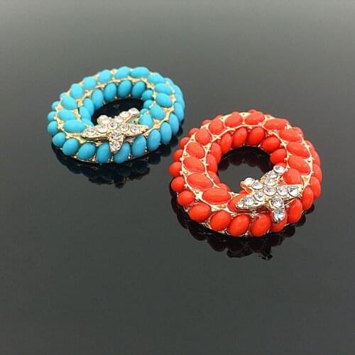 50pcs Cycle Starfish Rhinestone Applique Alloy Metal Oil Drop Flatback Bag Shoes Keychain Decor Hairpin Embellishment