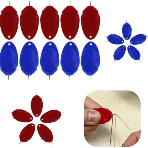 10 PCS/Set 3.5x1.7cm Slivery Hand Machine Sewing Stitch Bow Wire Needle Threader Insertion Tool Hand DIY Threader Sewing Machine