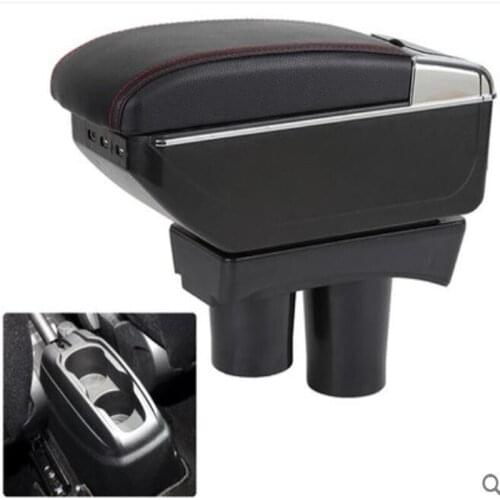 For Peugeot 301 Armrest For Citroen c-elysee Car Armrest box 2013 2014 2015 2016 Retrofit parts Interior Storage box USB LED