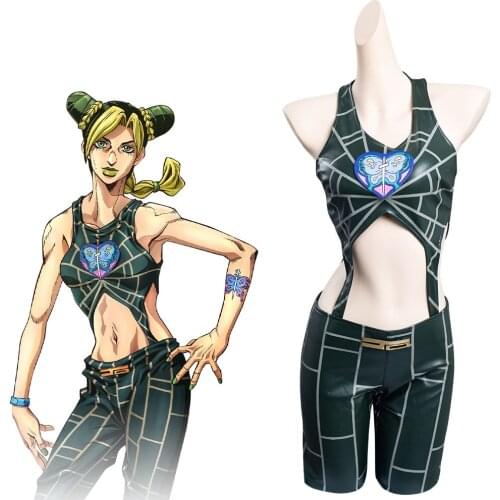 JoJo‘s Bizarre Adventure Jolyne Cujoh Cosplay Costume Outfits Halloween Carnival Suit