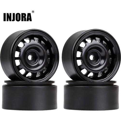 INJORA 4PCS 1.9" Beadlock Wheel Rims for 1/10 RC Crawler Car Axial SCX10 II 90046 Traxxas TRX-4 RedCat Gen8