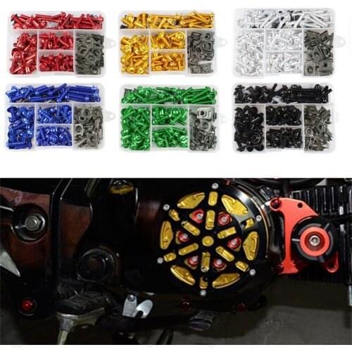 177PCS E-Bike Motorcycle Motorbike Windscreen Windshield Bolts Kit CNC Screws Mounting Nuts Fairing Parts Dropshipping Wholesale