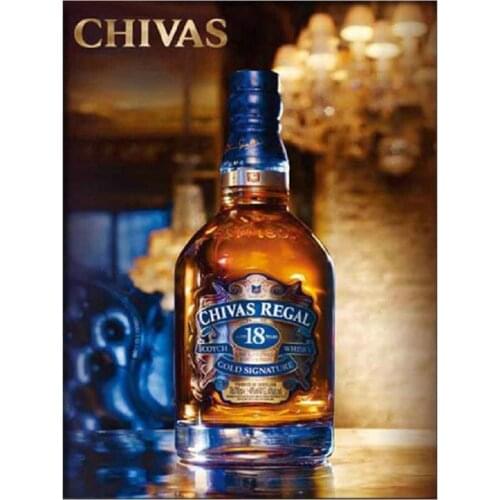 DIY 5D Square Diamond Painting Cross Stitch Kits chivas Diamonds Embroidery Crystals home Decor resin wine drill Mosaic Picture