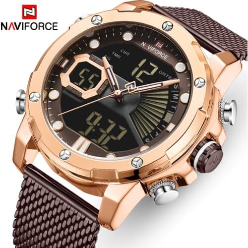 NAVIFORCE Men Watch Top Luxury Brand Military Quartz Men’s Watches Waterproof Stainless Steel Sport Male Clock Luminous Pointers