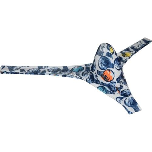 Mens Print Underwear Tangas Sexy Breathable Thong Lingerie Jockstrap Mens Underwear Gay Lingerie Men Tanga Hombre