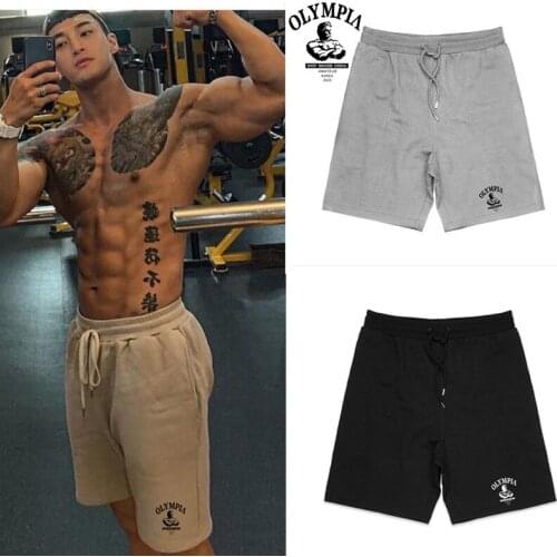 New Men chinlon Fitness Bodybuilding Shorts Man Summer Gym Workout Male Breathable Quick Dry Sportswear Jogger Beach Short Pants