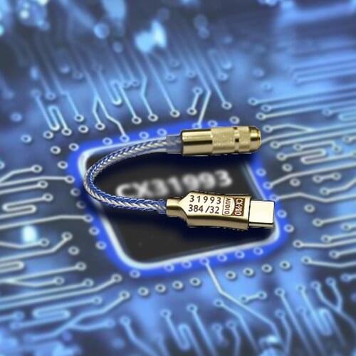 New Headphone Adapter CX31993 USB Type C DAC Output NR128dB PCM 32b/384kHz For Android Windows10 Phone Call