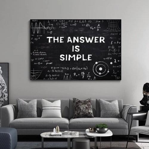 Modern Mathematical Formula Canvas Art Decorative Painting Posters and Print Wall Art Pictures for Living Room Decor