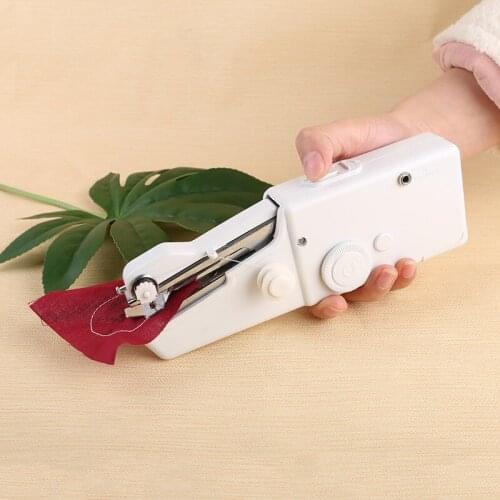 Portable Mini Hand Sewing Machine Quick Handy Stitch Sew Needlework Cordless Clothes Fabrics Household Electric Knitting Sew