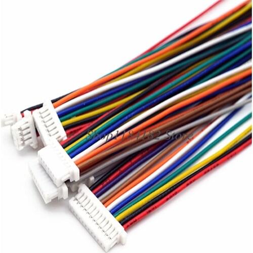 SH1.0MM Wire Cable Connector DIY SH1.0 JST 2P/3P/4P/5P/6P/7P/8P/9P/10 Pin Electronic Line Single Connect Terminal Plug15CM 20CM