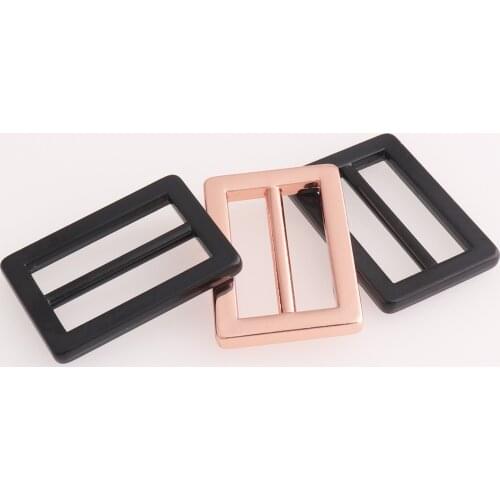 Rose Gold Buckles Strap Slider Fastener 1inches Release Belt Buckles Web Rectangle Rings Sewing Hardware