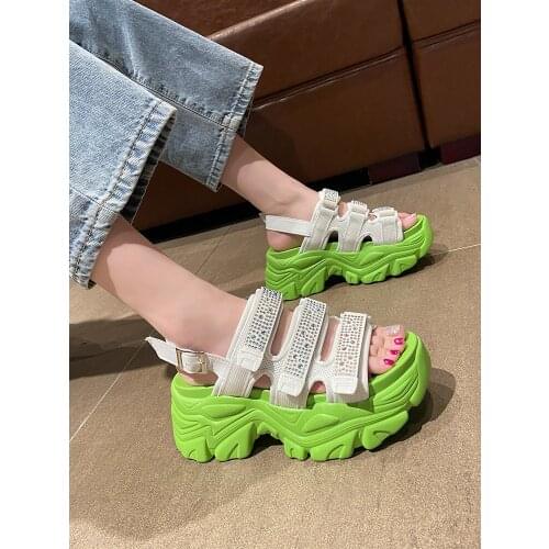 2021 sandals women summer thick-soled waterproof platform new casual sandals for women white soft walking shoes Female Footwear