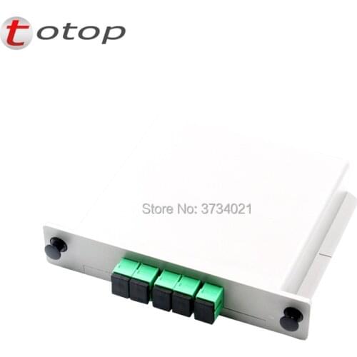 SC APC PLC 1X4 splitter Fiber Optical Box FTTH PLC Splitter box with 1X4 Planar waveguide type Optical splitter Free shipping