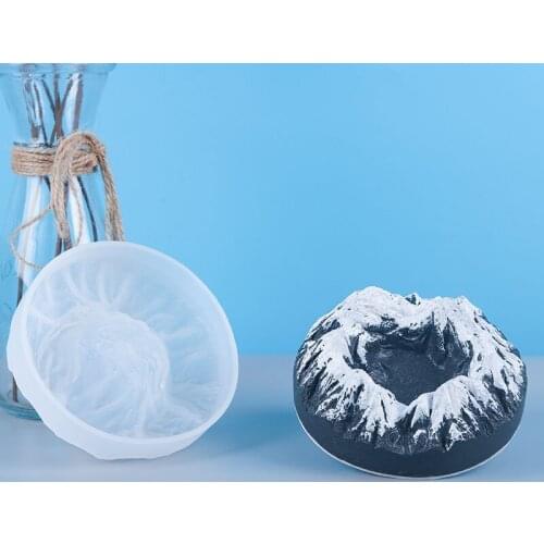 Diy Drips Small Snow Mountain Silicone Mold Hand Mirror