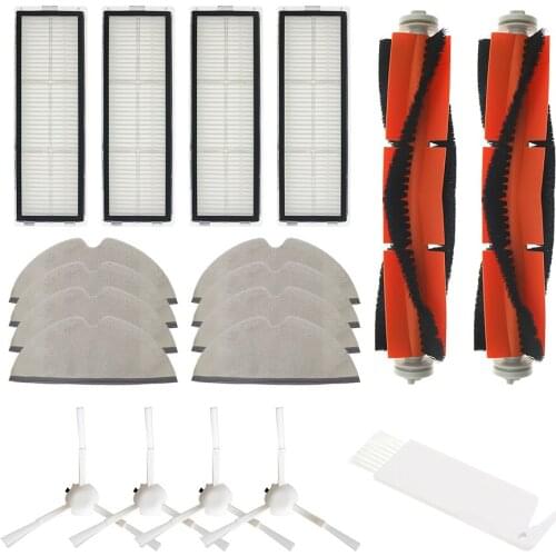 FORVacuum Cleaner AccessoriesHepa Filter + Main Side Brush + Mop Cloth Replacement Kits for Xiaomi Mijia 1C / STYTJ01ZHM Robotic