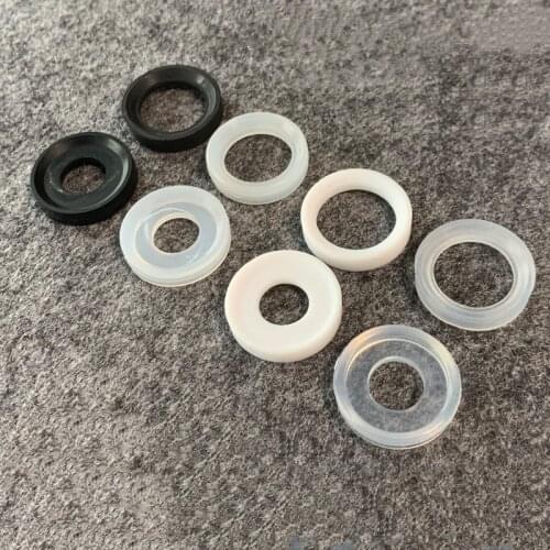 USA 3A Standard 12.7mm 19mm Pipe OD x 0.5" Tri Clamp Gasket Sanitary Seal VMQ EDPM FKM PTFE NBR Transparent Milky White Slicone