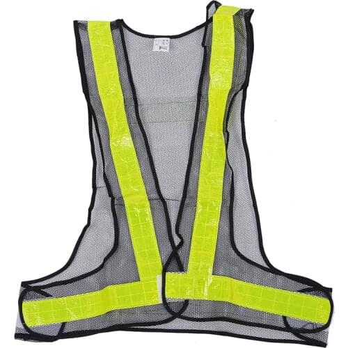 Hi-Viz Reflective Vest High Visibility Warning Traffic Construction Safety Gear Black Yellow