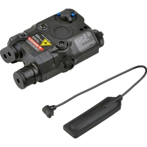 Tactical flashlight LA-PEQ15 red dot laser battery box with tail switch for 20mm rails black DE 276