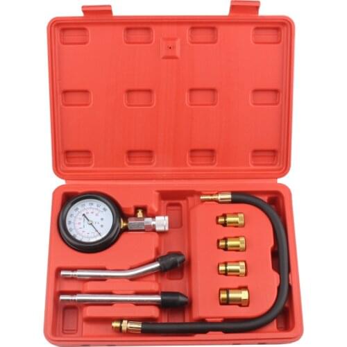 Gasoline Engine Cylinder Compression Tester, Oil Pressure Gauge Kit