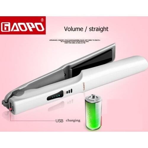 USB Charging Hair Straightener hair curler straightening Ceramic Flat Iron Temperature Control can charge for phone styling