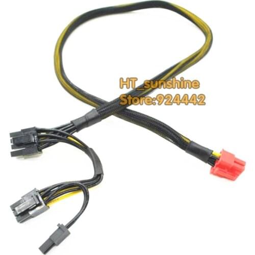 High Quality PET Sleeves PCI-E Graphics Card Modular Power Cable 8pin to PCI-E Dual 8(6+2)pin for Antec ECO TP NP Series F19809