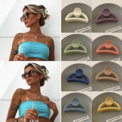 New Candy Color Hair Clip Plastic Claw Clip Barrette Crab Hair Claw Ponytail Clip for Women Girls Chic Hair Accessories Gift