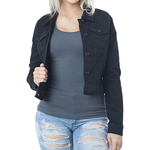 Denim Coat Women Casual Long Sleeve Cardigan Jacket Elegant Lady Jumper Slim Coat Autumn Winter Short Streetwear Jacket Coats