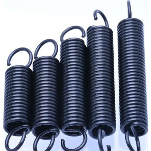 10Pcs Outer Dia 5mm Small Extension Spring Steel Tension Spring With Hooks Wire Dia 0.5mm Length 15-60mm