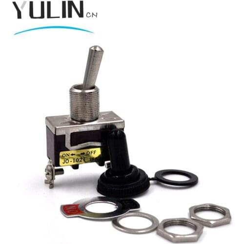 1021 SPST 2 Position 2pin OFF-ON 15A 250VAC Toggle Switch Rocker Heavy Duty Power Rocker Toggle Switch Waterproof Cap