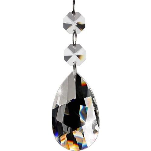 20Pcs Chandelier Crystals,Clear Teardrop Crystal Chandelier Pendants Parts Beads,Hanging Crystals For Chandeliers