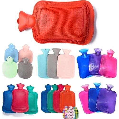 2000ML Portable Rubber Thick Hand Warmer Hot Water Bottles Winter Warm Water Bottle Girls Pocket Hand Feet Hot Water Bag