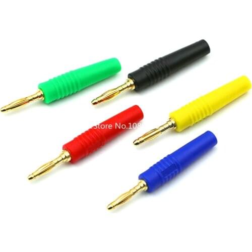 5pcs 2MM Banana Plug 10A Small Lantern Plug 2.0 Male Connector Pure Copper High Voltage Power Supply Terminal