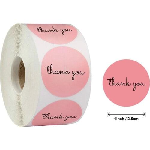 500PCS / Volume Label Stickers Lasting And Convenient Thank You Stickers Decals Give Small Gift Stickers
