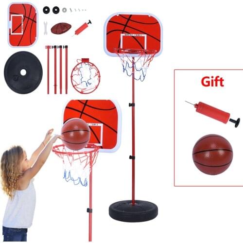 63-165CM Basketball Stands System Height Adjustable Kids Basketball Goal Hoop Toy Backboard Net Kit For Boys Training