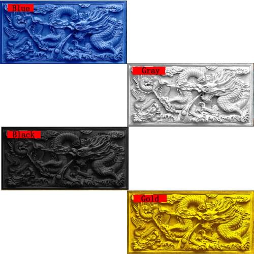 Free Shipping Fish Tank background Chinese 3D Dragon Cameo Aquarium Decoration Picture Poster With Glue On The Surface