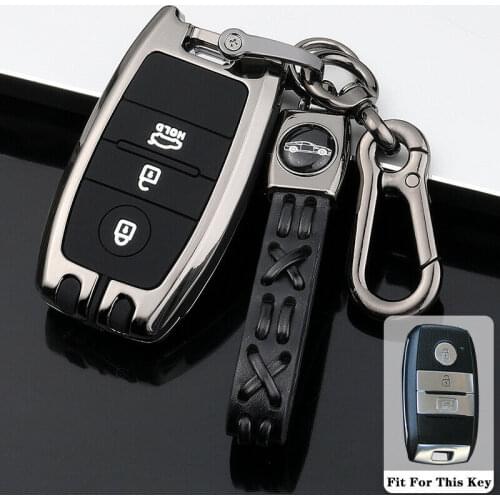 Zinc Alloy Car Remote Key Cover Case Holder Keychain For Kia Optima Sorento Niro Soul K5 Cover Protector Bag Auto Accessories
