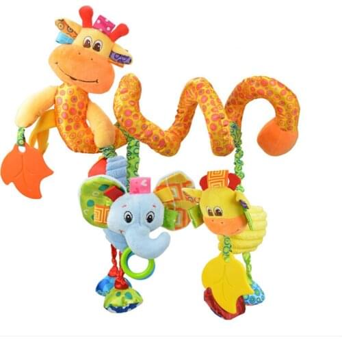 Baby Surround Rattles Stuffed Strollers For Dolls Toys Animal Pram Bed Hanging Development Rattle Toys For Baby