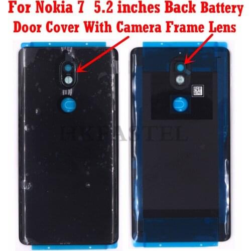 For Nokia 7 5.2'' Original Housing Mobile Phone Back battery door cover with camera Frame Glass Lens